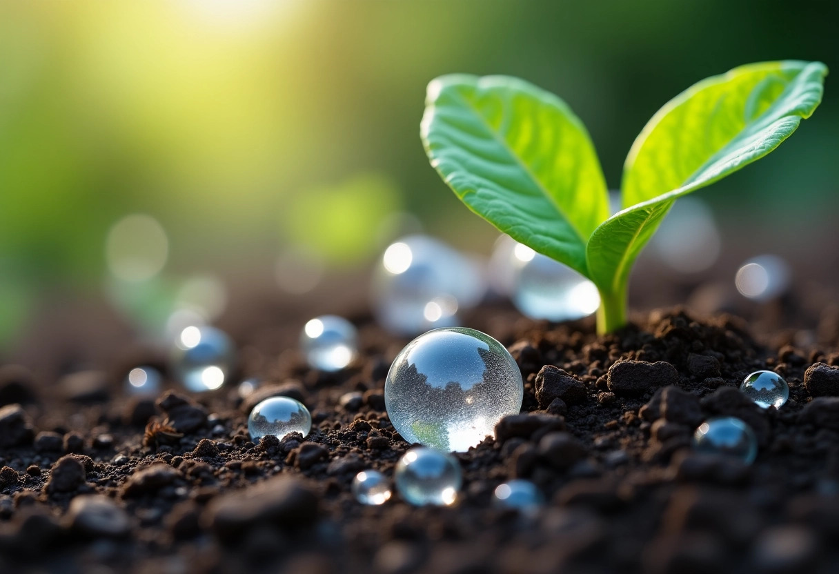 perles d eau + plantes